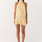 Isla Morgan | Halter Neck Ruffle Mini Dress For Women