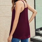 Zeagoo V-Neck Chiffon Spaghetti Strap Tank Top