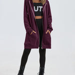 Fleece Hoodies Tunic Long Hoodie Jacket - Zeagoo (Us Only)