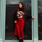 Satin Zipper Elegant Work Skirts - Zeagoo (US Only)