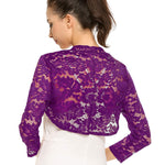 Zeagoo Women's Bolero Shrugs Crochet Lace Open Cardigan