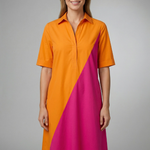 Zoe Harris | Colourblock Midi Shirt Dress For Women