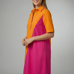 Zoe Harris | Colourblock Midi Shirt Dress For Women