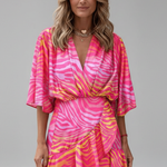 Sienna Clarke | Printed Wrap Mini Dress For Women