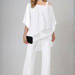Sienna Parker | Asymmetrical Chiffon Two-Piece Set For Women