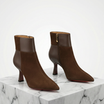 Women's Black Synthetic Leather Ankle Boots | Sleek Refined Style