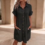 Women's Breathable Textured Midi Dress | Effortless All-Day Comfort