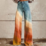 Women's Cotton Blend High-Waist Flared Jeans | Bold Modern Style Statement