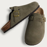 Women's Cow Suede Slip-On Mules | Elevated Softness and Breathable Comfort