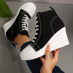 Women's Denim Wedge Sneakers | Stylish All-Day Comfort Fit