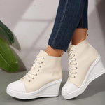 Women's Denim Wedge Sneakers | Stylish All-Day Comfort Fit