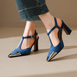 Women's Genuine Cow Suede Heels | Comfortable All-Day Wear