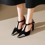 Women's Genuine Cow Suede Heels | Comfortable All-Day Wear