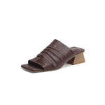 Women's Genuine Leather Block Heel Sandals | Elegant All-Day Comfort Fit