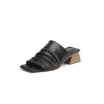 Women's Genuine Leather Block Heel Sandals | Elegant All-Day Comfort Fit