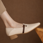 Women's Genuine Leather Flats with Gold Accent | Refined Everyday Essential