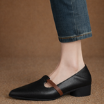 Women's Genuine Leather Flats with Gold Accent | Refined Everyday Essential