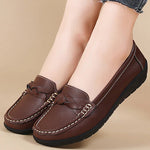 Women's Genuine Split Leather Loafers | Tailored Cushioned Comfort Fit