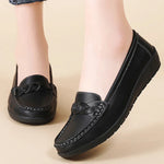 Women's Genuine Split Leather Loafers | Tailored Cushioned Comfort Fit