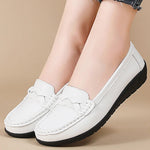 Women's Genuine Split Leather Loafers | Tailored Cushioned Comfort Fit