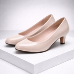 Women's Glossy Leather Black Pumps | Sleek All-Day Comfort Design