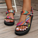 Women's Handmade Colorful Rope Sandals | Vibrant Lightweight Beach Essential