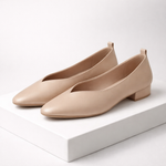 Women's Italian Leather Black Pumps | Elegant All-Day Comfort Style