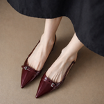 Women's Italian Leather Slingback Pumps | Elegant All-Day Comfort Fit