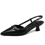 Women's Italian Leather Slingback Pumps | Elegant All-Day Comfort Fit