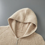 Merino Wool Hooded Cardigan | Soft Structured Everyday Essential