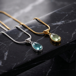 Women's Polished Gold Teardrop Necklace | Timeless Minimalist Elegance