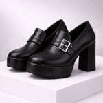 Women's Premium Leather Block Heels | Comfortable Elegant Design