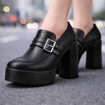 Women's Premium Leather Block Heels | Comfortable Elegant Design