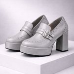 Women's Premium Leather Block Heels | Comfortable Elegant Design