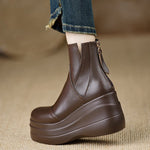 Women's Premium Leather Orthopedic Platform Boots | All-Day Comfort Fit