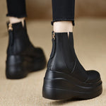 Women's Premium Leather Orthopedic Platform Boots | All-Day Comfort Fit