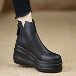 Women's Premium Leather Orthopedic Platform Boots | All-Day Comfort Fit