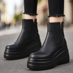 Women's Premium Leather Orthopedic Platform Boots | All-Day Comfort Fit