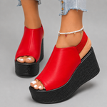 Women's Premium Leather Platform Sandals | Effortless Everyday Comfort Fit