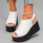 Women's Premium Leather Platform Sandals | Effortless Everyday Comfort Fit