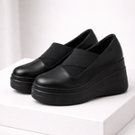 Women's Premium Leather Platform Shoes | All-Day Comfort Essential