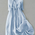 Women's Summer Lace-Up Waist Dress - Timeless Comfort & Style