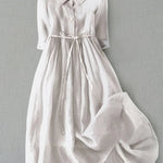 Women's Summer Lace-Up Waist Dress - Timeless Comfort & Style