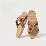 Women's Woven Fabric Sandals | Textured Summer Comfort Fit