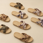 Women's Woven Fabric Sandals | Textured Summer Comfort Fit