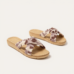 Women's Woven Fabric Sandals | Textured Summer Comfort Fit