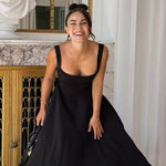 Chloe Harrington | Elegant Black Midi Formal Dress For Women