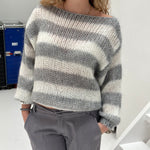 Amélie Laurent | Oversized Striped Knit Sweater With Cozy Luxe Appeal For Women
