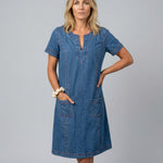 Hannah Fielding | Relaxed Denim Midi Dress For Women