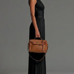 Black V-neck Sleeveless Zip-up Pleated Wide-leg Chiffon Jumpsuit